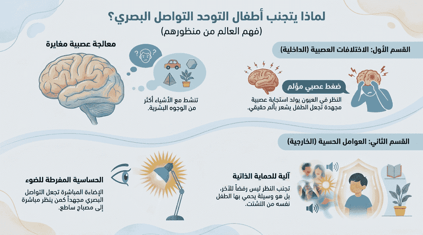 لماذا يتجنب الطفل التوحدى النظر للعيون 