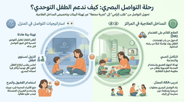 نظرات الطفل التوحدي